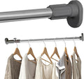 Hershii Closet Rod, Expandable Window Shower Curtain Tension Rod | Oval Head Clothes Hanging Bar Rail for Closet Wardrobe, No Drilling, 25.4mm Pipe Diameter