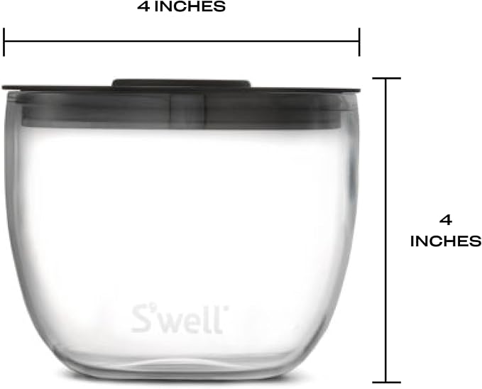 S'well,Stainless Steel Eats 2-in-1 Nesting Food Bowls, 21.5 oz, Teakwood
