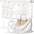 3 Pack Satin Purse Dust Bags for Handbags, Drawstring Handbag Dust Cover Bags for Purses, Shoes and Boots, Closet and Travel Storage Bags