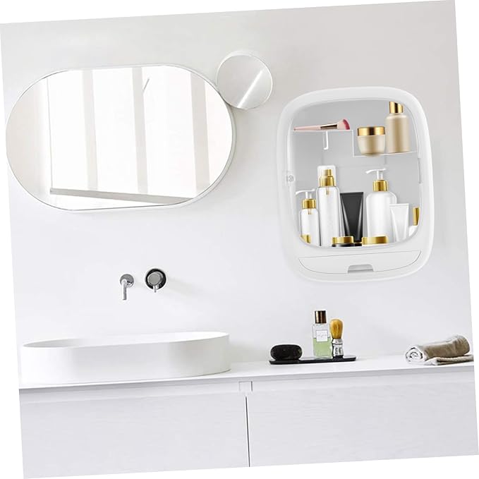 Cabilock 1 Piece Storage Shelf Plastic Storage Box Organizer Box Wall Mounted Shelves for Storage Paper Holder