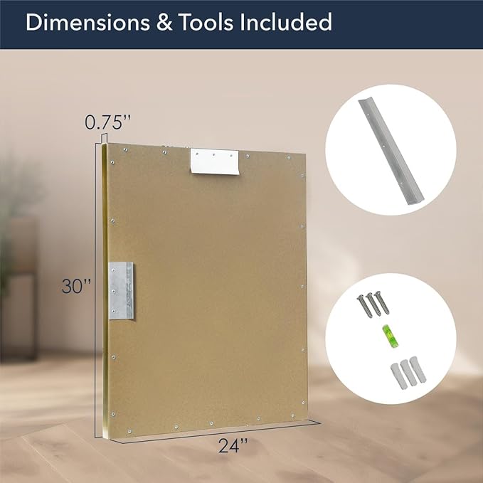 Head West Nordic Gold Stainless Steel Metal Framed Wall Mounted Vanity Mirror, Accent Decorative Mirrors for Wall Decor, Bathroom Mirrors for Over Sink, Bedroom, Living Room Entryway Hallway 24"x30"