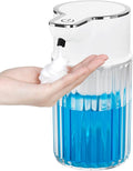 Automatic Foam Soap Dispenser Touchless, 12oz Rechargeable Soap Dispenser with 4 Adjustable Levels, Auto Hand Soap Dispenser for Kitchen, Bathroom Countertop, Wall Mounted, IPX5 Waterproof