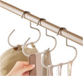 10 Pack Hat Hangers for Closet - Nonslip Space Saving Steel Hat Rack for Baseball Caps, Versatile Hanger Holder for Belts, Vest, Ties and Scarves (White)