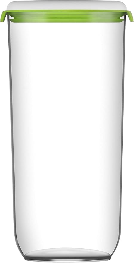 FOSA Large Round Food Containers with Click-Button Vacuum Seal, BPA-free, Vacuum food container storage for dried goods, pasta, beans