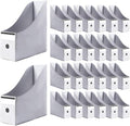 Kraft Magazine File Holder Document Folders Organizer 24 Pack | Vertical Cardboard Paper File Divider Box, Desk Label Pocket Folders, Office Home Desktop Desktop Stationery Containers