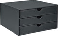 UnionBasic Document Organizer, 3-Drawer File Cabinet Document Storage Box, Office Desktop Filing Organizer, Elegent Grey