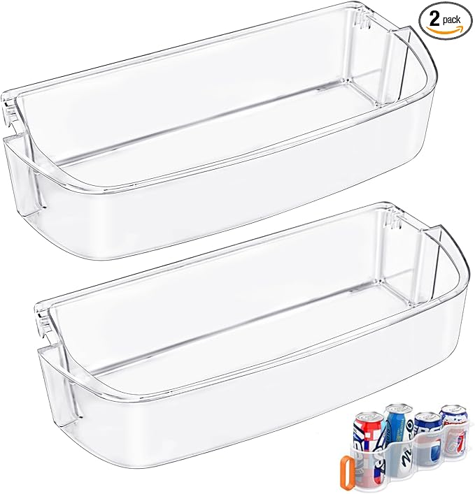 [2 PACK]UPGRADED WPW10710203 Refrigerator Door Bin Compatible With Kenmore Whirlpool Refrigerator Door Shelf W10710203 W10451871 Whirlpool Fridge Door Shelf WRS571CIHZ01 WRS588FIHZ00 WRS571CIDM01Shelf