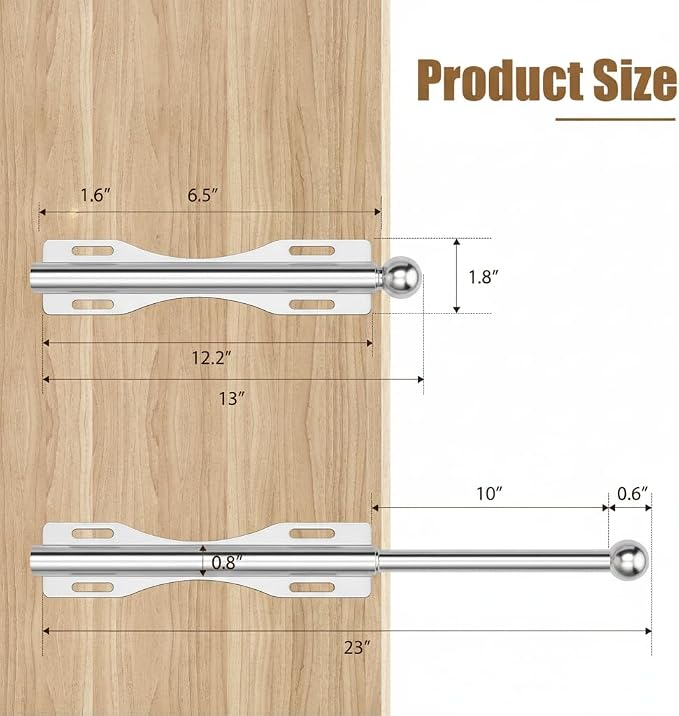 13" Valet Rod For Closet Pull Out Adjustable For Closet,1 Pack Chrome | 13" pull-out valet rod provides convenient hanging space for clothes in closets, bedrooms and laundry rooms.