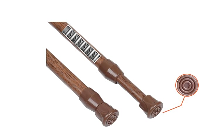 6 Pack Spring Tension Curtain Rod, 23.6-43.3 Inches Tension Rods Cupboard Bars Adjustable Spring Steel Tensions Rod Shower Rod Closet Rod