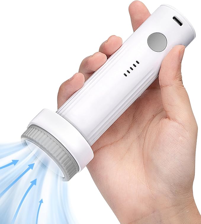 6.0Kpa Cordless Electric Vacuum Pump for Storage Bags, USB Rechargeable Portable Vacuum Sealer for Travel Air Pump Compression Bag Pumps for Clothes Blankets Bedding, Grey (No bags)