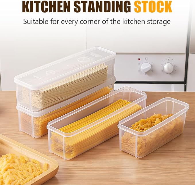 Storage & Crisper Boxes, 2025 New Durable Food Storage Containers, Stackable Refrigerator Organizer for Kitchen, Airtight Food Box with Lids, Fresh-Keeping Container Suitable (Blue, 5pcs)
