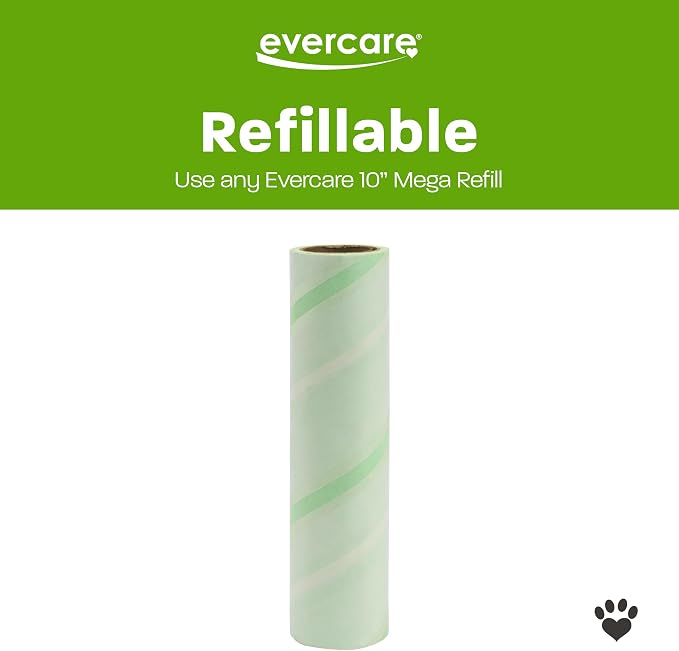 Evercare Ultra Sticky Pet Mega Lint Roller Value Pack, Manual Clothes & Furniture Cleaner with Handle and 2 Refills, 50 Sheets Each