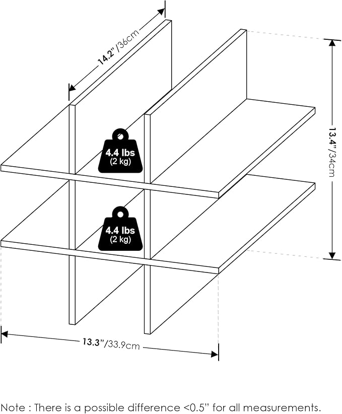 Furinno Cubicle Cube Insert, 9-Compartment Cube Organizer, Fits into Furinno Extra Thick Cubes, for Organizers and Storage, White (Does not fit IKEA Kallax Shelving)