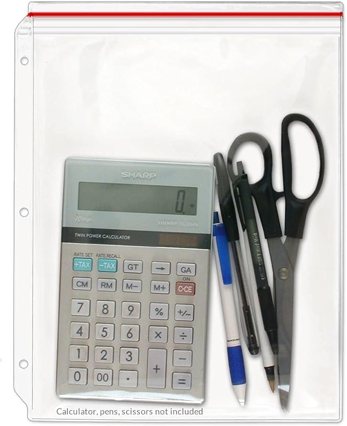 StoreSMART - Supply Zipper Case for 3-Ring Binders - 100-Pack - Vinyl Plastic - VH309-100