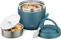 Itslife 32oz Insulated Soup Thermo, Vacuum Stainless Steel Food Jar for Hot & Cold Food, Leakproof Wide Mouth Lunch Container with Spoon (Teal)