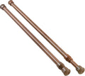 KXLife Tension Curtain Rod No Drill 16-28", Adjustable Spring Rod, 2Pcs | Oak, Expandable Tension Mounted, Renter Friendly, Non-Slip Ends, for Window, RV, Closet