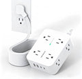 25 Ft Extra Long Extension Cord, 1080J Surge Protector Power Strip HANYCONY | Ultra-Thin Flat Plug, 8 Widely Spaced Outlets & 4 USB Ports (2 USB C), for Home, Office, Workshop, Wall Mount Design