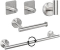TocTen Bathroom Hardware Set, Thick Stainless Steel Bath Towel Bar Set Including Towel Rack for Bathroom+Toilet Paper Holder+3 Robe Towel Hooks Wall Mount Bathroom Accessory Set(24IN,Brushed Nickel)