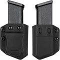 2 Pack IWB/OWB Mag Carrier Fits:9mm/.40 |.45ACP Double/Single Stack | for Right & Left Hand Ambidextrous Concealed Carry Magazine Holster