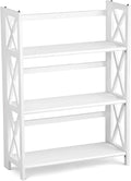 Casual Home Montego 3-Shelf White fold bookcase, 27.5" Wide