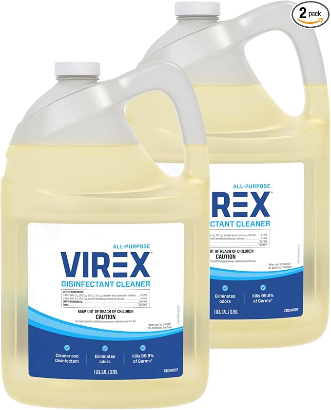 VIREX Diversey All Purpose Disinfectant Cleaner, 1 Gallon, 2 Pack