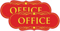 All Quality Designer Office Sign | Easy Installation - Red/Yellow - Medium (2 Pack)