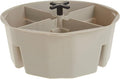 Custom Leathercraft1154 4-Inch High, Full-Round Bucket Tray,Cream White (Pack of 12)