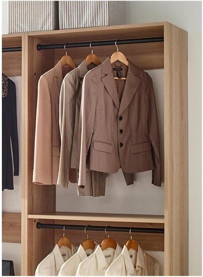 Maykoosh Closet System Organizer - Customizable Walk-in Wardrobe Storage Oak/Model ECBA 4 Closet