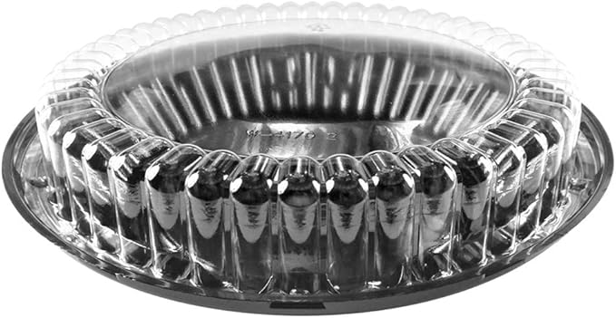 KitchenDance D & W Fine Disposable Pie Carrier with Clear Low Dome Lid - 9 Inches Reusable Pie Carrier for pies and Cupcakes - Perfect for Storing, Preparing Food - WJ40, 40 Count