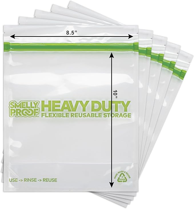 50pcs BULK DEAL, Reusable Extra HEAVY DUTY Bags Thick 5mil Reclosable Bags, BPA-Free, Washable Dishwasher-Safe, Made in USA Resealable Thick, FLAT Large Quart 10" x 8.5" - 50 pcs