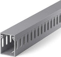 1.6"H x 1.2"W Cable Raceway, 99in Under Desk Wire Management Channel, Grey | Slotted Wire Duct, 6Pack, 16.5in Each, Heavy-Duty PVC Cable Management for Server Racks, Network Cables & Electrical Cabinets