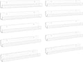 upsimples 10 Pcs 12" Clear Acrylic Shelves, Small Shelf for Wall Display | Narrow Floating Shelves for Nail Polish, Vinyl Wall Mount, Record Holder, Magazine Rack, Comic Display, Picture Ledge Shelf