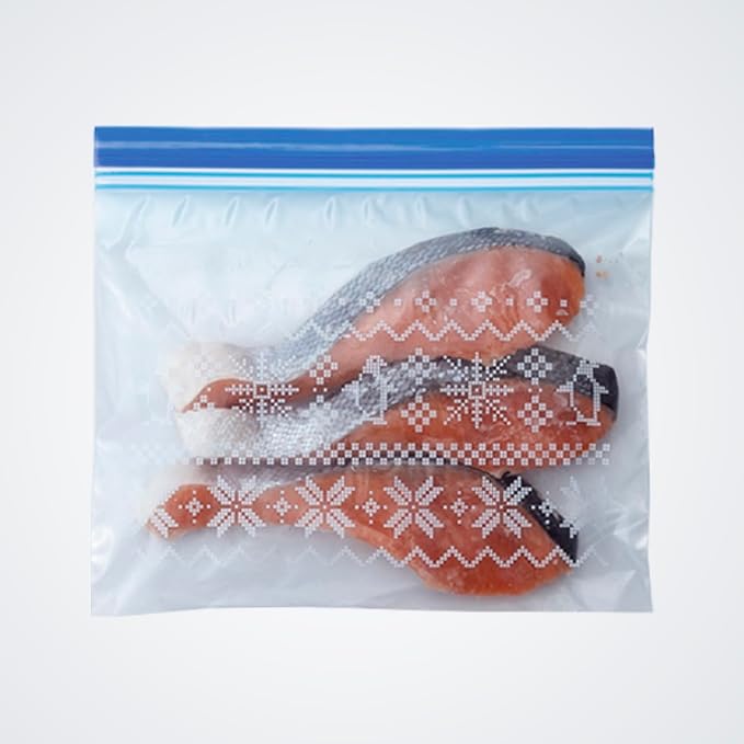 Ube Film JUST STOCK JS-02 Freezer Bag, Medium, Scandinavian Pattern, Nordic Pattern, Pack of 20, 3, Refrigeration, Freezer, Microwave Defrost, Food Storage, Zipper Bag
