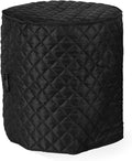 Covermates Keepsakes Round Appliance Cover – Quilted Kitchen Appliance Cover for Countertop Storage – Dust Protection – Stain Resistant – Washable – Slip-On Appliance Design, Black