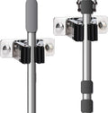 Mop and Broom Holder Wall Mount, 2PCS Heavy Duty Stainless Steel Broom Hanger Wall Mounted Broom Organizer Garage Organization Tool Organizer Storage for Laundry Room Home Garden Garage