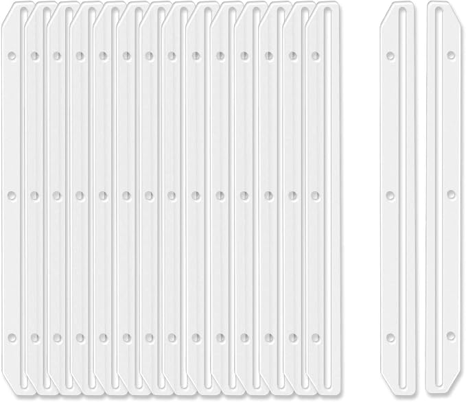 24Pcs 3 Hole Punched Magazine Holders, 3 Ring Binder Insert Strips, White | Punch-Free for Magazines, Magazine Organizer