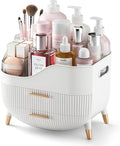 Pajiriona Makeup Organizer with Drawers,Skincare Organizer for Vanity,Storage Box with Handle,Large Cosmetic Display Case for Dresser, Bathroom Countertop