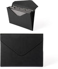 Heture PU Leather Heavy-Duty Expanding File Folder, A5/US Letter Size Document Organizer with 8 Paper File Folders, 4-1/2 Inch Expansion, Black – for Office, Auto Shop, School Paperwork.