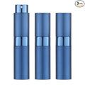LISAPACK 8ML Atomizer Perfume Spray Bottle for Travel (3 PCS) Empty Cologne Dispenser, Portable Sprayer (Blue)