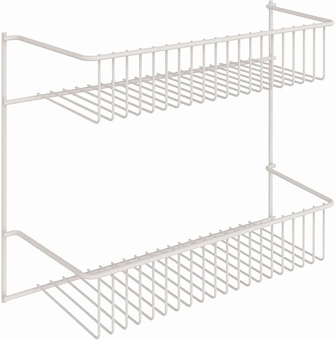 ClosetMaid 8002 2-Tier Wall Rack, 12-Inch Wide, White (Pack of 6)
