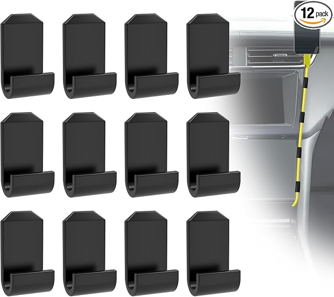 12 Pcs Car Trim Cable Clips, Car Cable Management Wire Organizer Cord-B(02) | Neatly Organize Cables for Vehicle Interior, Easy Installation, Ideal for Phone Chargers, Dash Cams and More