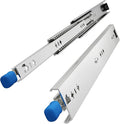 VADANIA #D53 40" Heavy Duty Locking Drawer Slide with Lock, 1-Pair | 2" Width, Up to 125lb Load Capacity, 3-Fold Full Extension, Detachable Lock-in & Lock-Out, Side Mount