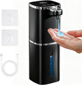 Automatic Soap Dispenser, USB Rechargeable, Touchless & Wall/Tabletop | 13.5oz/400mL, 9-Level Adjustable, IPX5 Waterproof，Compatible with Thick Thin Dish Soap for Kitchen Bathroom, Black