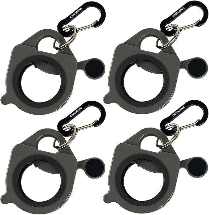 Zip Tie Holder Cable Tie Holder Heavy-Duty Colored Upgraded for Tool Belt Electrician Tool Tradie Bits Organized Strong Efficient Storage Reusable Portable (Gray, 4 Piece)