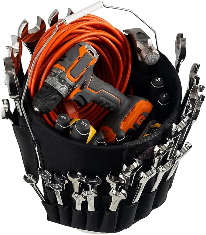 Bucket Boss Wrench Boss Bucket Tool Organizer in Black, AB30020