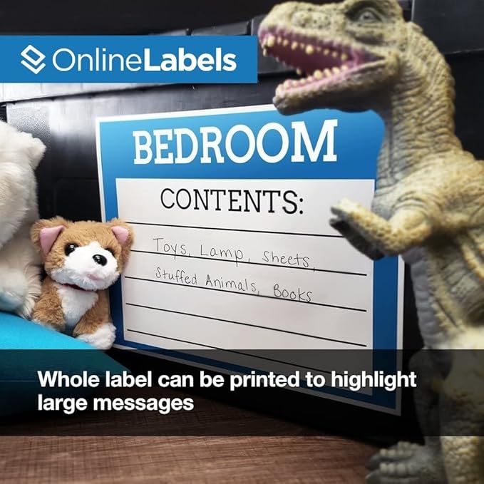 Full Sheet Labels -8.5 x 11 - Pack of 1000 Sheets - Inkjet/Laser Printers - Vertical Back Slit for Easy Peeling - Online Labels