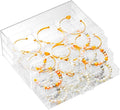 SPAKOWN Earring Organizer, Acrylic Earring Box Large 18 Compartments Jewelry Holder Organizer with 3 Drawers Stackable Earring Bracelet Storage Case Jewelry Boxes for Women (Clear)