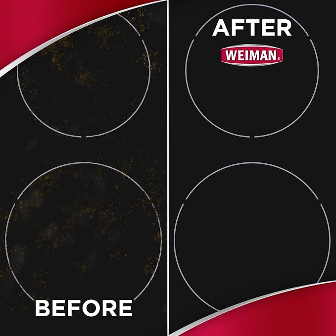Weiman Glass Cooktop Heavy Duty Cleaner & Polish - Shines and Protects Glass/Ceramic Smooth Top Ranges with its Gentle Formula - 10 Oz., Clear (Pack of 2)