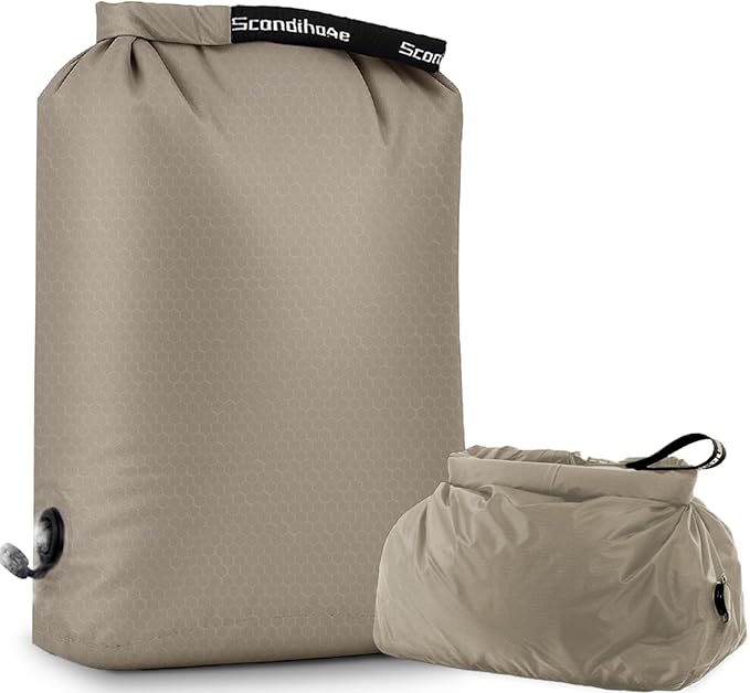 Compression Travel Laundry Bag for Dirty Clothes, Pump-Free Laundry Bag for Suitcase & Dorm, Waterproof Wet Dry Clothes Organizer, Large Capacity Space Saving Travel Bag (1 Pcs)(Gray, L)