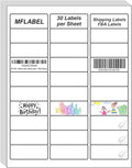 MFLABEL Address Labels, 1" x2-5/8 Mailing Labels, 30-UP White Shipping Labels for Inkjet or Laser Printer, 3000 Sticker Labels (100 Sheets), 30 Labels per Sheet